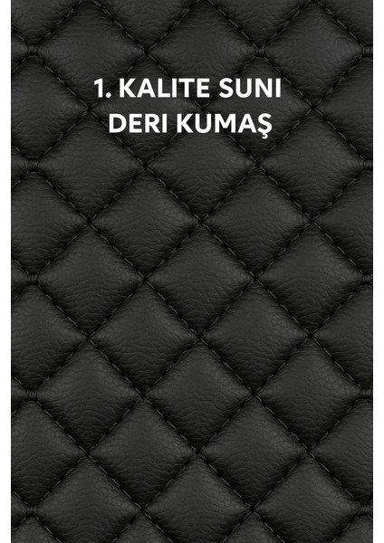 Honda Civic Euro Hatchback 2001- 2003 - 5 Kapı Uyumlu Suni Deri Oto Koltuk Minderi Silinebilir Leke Tutmaz Kapitone 2'li Siyah fırsatları