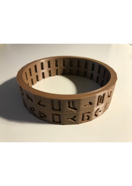 Star Wars (Aurebesh - Galactic Basic) Mektup-Cryptex Yüzük (Sadece Plastik Aparattır!!!) 3D fiyatları