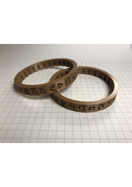 Star Wars (Aurebesh - Galactic Basic) Mektup-Cryptex Yüzük (Sadece Plastik Aparattır!!!) 3D modelleri