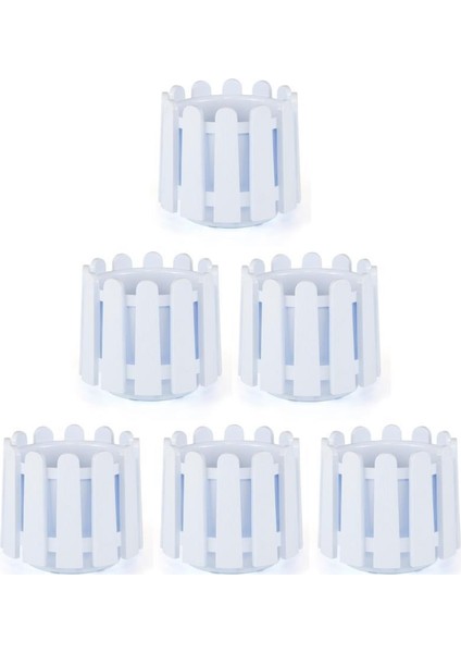 SO-İS03 Istanbul Dekoratif Yuvarlak Saksı 6,6 Lt Kirli Beyaz 6 Adet