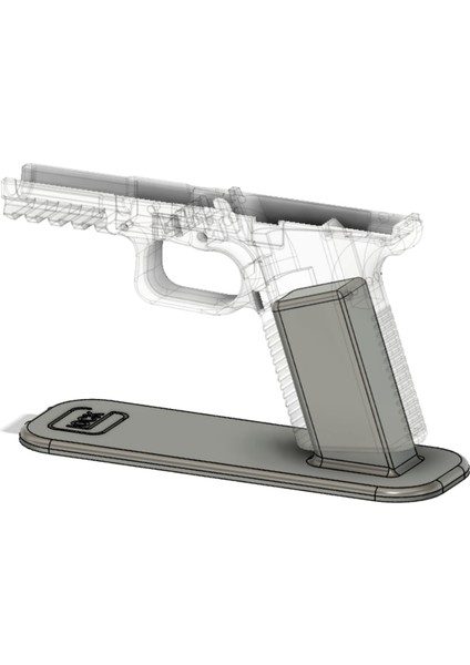 Glock 17/19 Tabanca Standı (Sadece Plastik Aparattır!!!) 3D