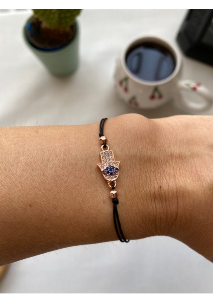 Siyah Renk Zirkon Taş Detaylı Çelik Xupıng VİP İp Bileklik fiyatları