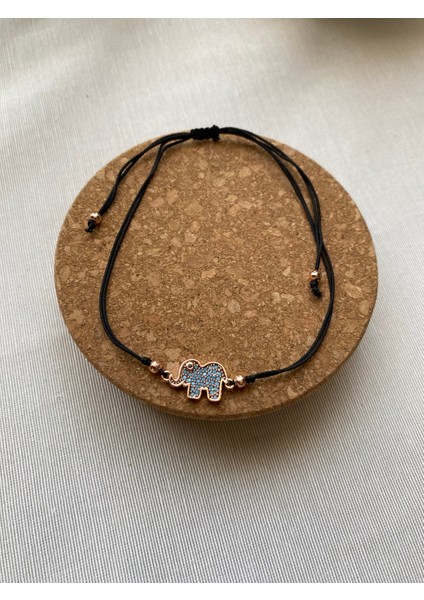 Siyah Renk Zirkon Taş Detaylı Çelik Xupıng VİP İp Bileklik