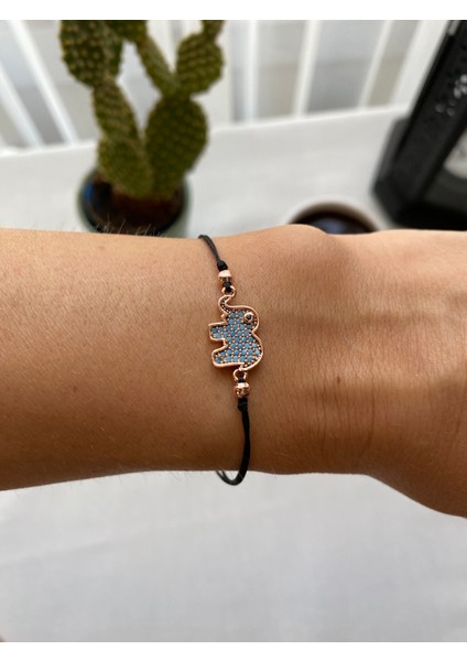 Siyah Renk Zirkon Taş Detaylı Çelik Xupıng VİP İp Bileklik fiyatları