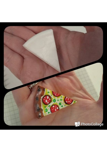 Pizza Şekilli Para Klipsi (Plastik Aparattır!!!) 3D