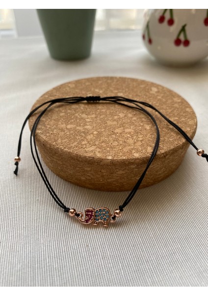 Siyah Renk Zirkon Taş Detaylı Çelik Xupıng VİP İp Bileklik modelleri