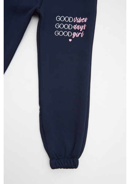 3 Iplik Yazı Baskılı Kız Çocuk Jogger Eşofman Altı fiyatları