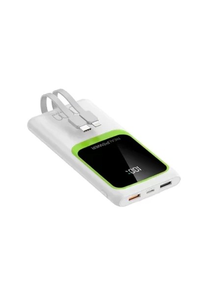 10000MAH 22.5W Dahili Kablolu Taşınabilir Beyaz Powerbank Rp-Pbc1 fiyatları