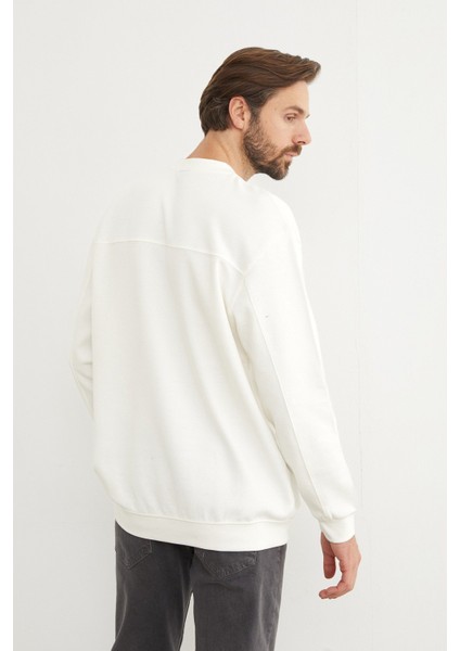 Original Raw Kabartma Baskılı Sweatshirt