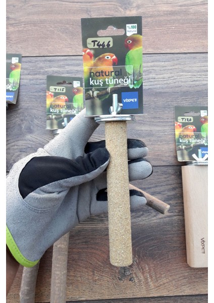 Venty 4'lü Doğal ve Kumlu Papağan Tüneği | Sultan, Monk, Muhabbet, Forpus, Lori, Konur, Cennet, Sevda, Kakariki - M611