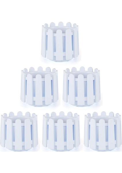 SO-İS04 Istanbul Dekoratif Yuvarlak Saksı 14,1 Lt Kirli Beyaz 6 Adet