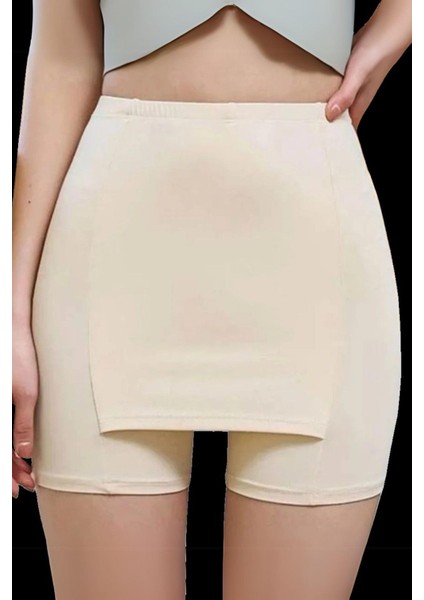 Çift Katmanlı Etek Altı Şort Korse Kadın 4432