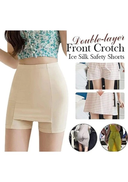 Çift Katmanlı Etek Altı Şort Korse Kadın 4432