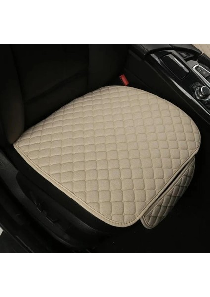 Hyundai Santafe cm 2006-2010 Uyumlu Suni Deri Oto Koltuk Minderi Silinebilir Leke Tutmaz Kapitone 2'li Bej modelleri