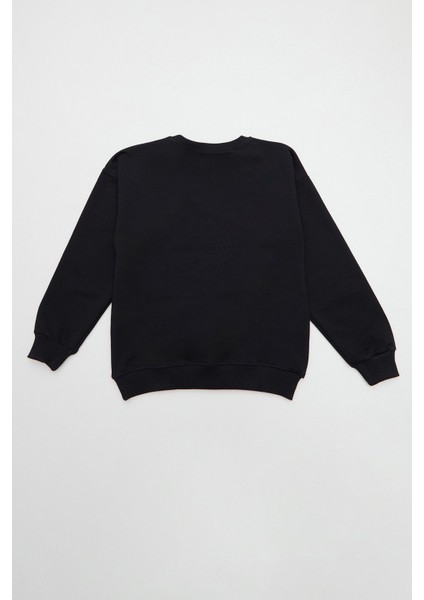 Kalp Nakışlı Kız Çocuk Sweatshirt fırsatları