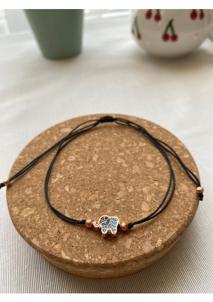 Siyah renk Renk Zirkon Taş Detaylı Çelik Xupıng VİP İp Bileklik