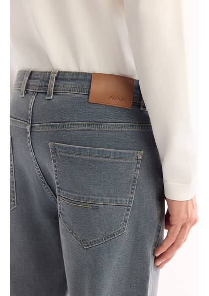 Erkek Mavi Klasik Bel Pamuklu Eskitme Yıkamalı Roma Crop Slim Fit Jean Pantolon A52Y3530 fırsatları