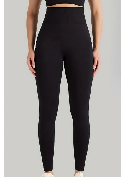 Dikişsiz Düz Tayt Kadın 4451