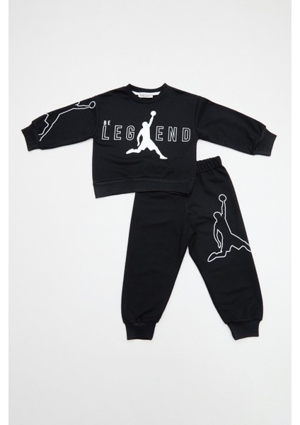 Yazı ve Basketbolcu Baskılı Erkek Çocuk 2 Li Takım fiyatları