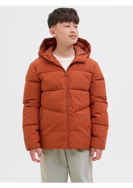Jack Jones Jjglobal Puffer Jacket Jnr Çocuk Kahverengi Mont 12283847-15