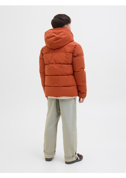 Jack Jones Jjglobal Puffer Jacket Jnr Çocuk Kahverengi Mont 12283847-15 modelleri