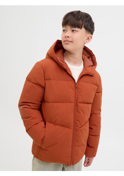 Jack Jones Jjglobal Puffer Jacket Jnr Çocuk Kahverengi Mont 12283847-15 fırsatları
