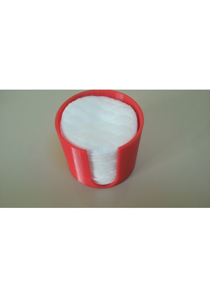 Yuvarlak Pamuklu Pedler Için Tutucu (5cm); Pamuklu Ped Kutusu (5 cm Çapında) (Sadece Plastik Aparattır!!!) 3D