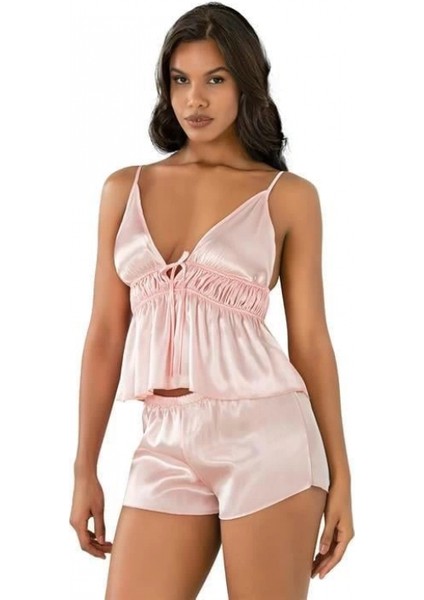 - Somon Saten Şort Takımı 9208