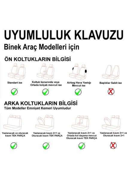 Isuzu D-Max ile Uyumlu Lüx Yarı Deri Oto Koltuk Kılıfı Ön Arka Takım Petra Bej