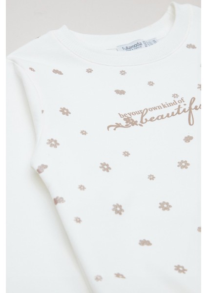 Beautiful Yazı Baskılı Kız Çocuk Sweatshirt fiyatları