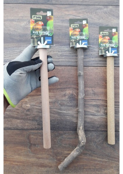 Venty 4'lü Doğal ve Kumlu Papağan Tünek Seti | Sultan, Monk, Muhabbet, Forpus, Lori, Konur, Cennet, Sevda, Kakariki - M608