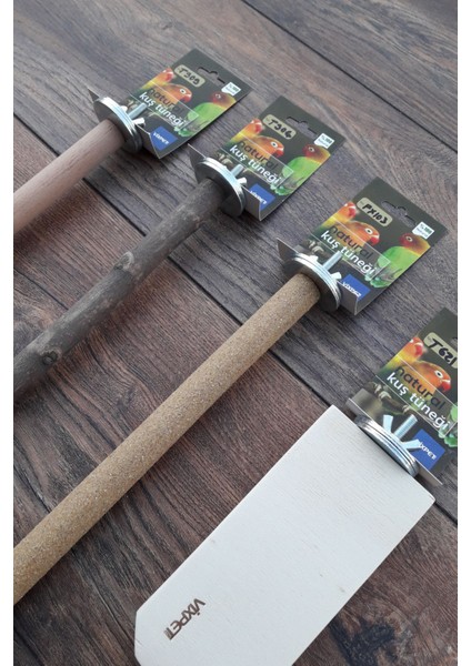 Venty 4'lü Doğal ve Kumlu Papağan Tünek Seti | Sultan, Monk, Muhabbet, Forpus, Lori, Konur, Cennet, Sevda, Kakariki - M608