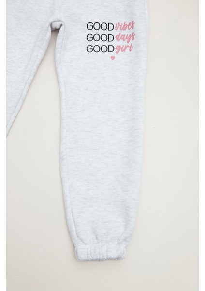 3 Iplik Yazı Baskılı Kız Çocuk Jogger Eşofman Altı fiyatları