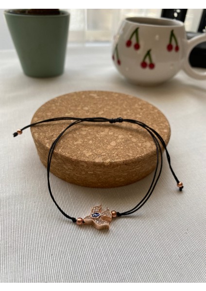 Siyah Renk Zirkon Taş Detaylı Çelik Xupıng VİP İp Bileklik modelleri