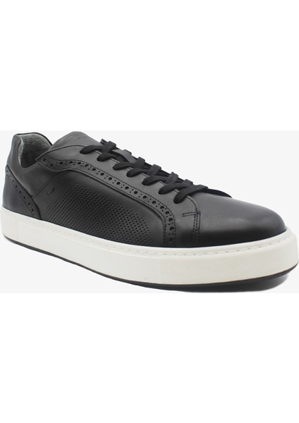 Erkek Siyah Hakiki Deri Sneaker Ayakkabı 4Y1UA64552L fiyatları