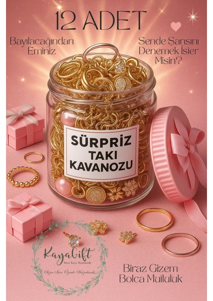 Takı Kavanozu Sürpriz Kavanoz ( Kolye,küpe,bileklik Vb.) Takı Setleri