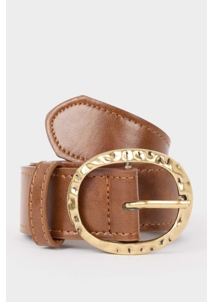 Kadın Büyük Toka Suni Deri Jean Kemeri F3283AXNS