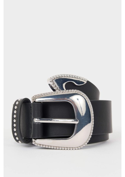 Kadın Suni Deri Jean Kemeri F3276AXNS