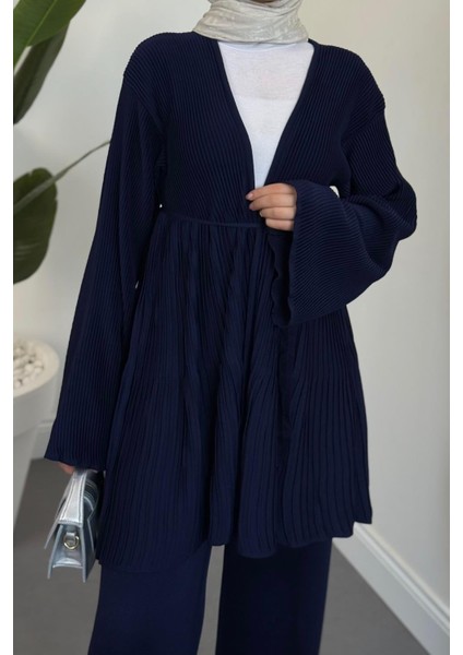 Tera Pliseli Hırka Takım Lacivert fırsatları