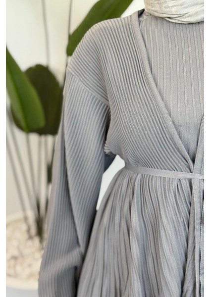 Miren Jileli Hırka Takım Gri indirimleri