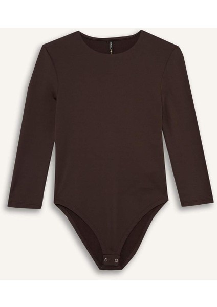 Bisiklet Yaka Uzun Kollu Çıtçıtlı Body D6915AX25AU