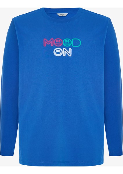 Erkek Mood Slogan Baskılı Bisiklet Yaka Pamuklu Pijama Takımı fiyatları