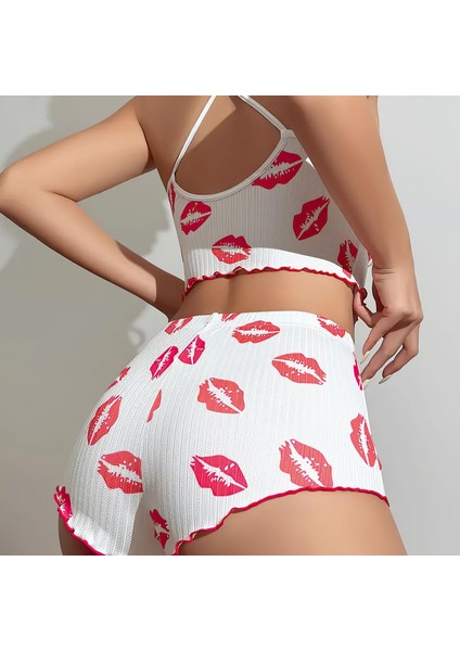 Mdb Mdbshop Dudak Desenli Şortlu Pijama Takımı indirimleri