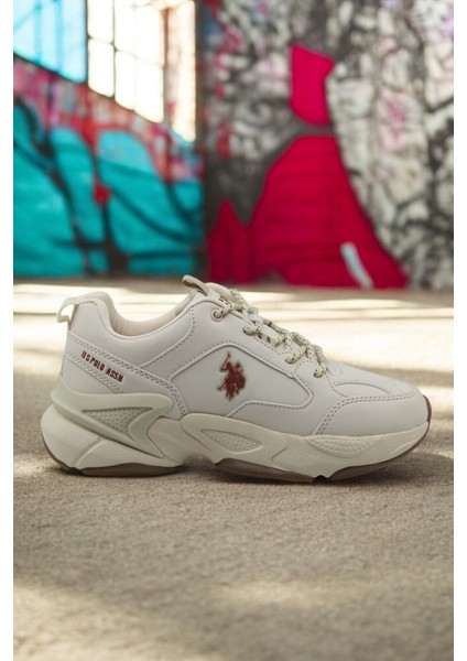 Maybe Bej Kadın Deri Sneaker – Bağcıklı, Dayanıklı Tabanlı ve Rahat Günlük Spor Ayakkabı fiyatları