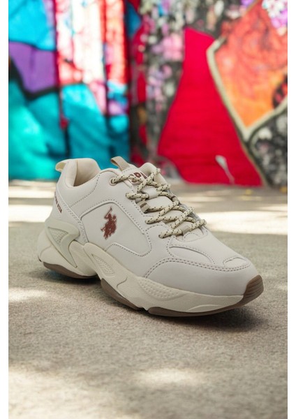 Maybe Bej Kadın Deri Sneaker – Bağcıklı, Dayanıklı Tabanlı ve Rahat Günlük Spor Ayakkabı modelleri