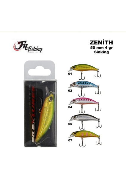 Filex Lures Zenith Sinking Maket Balık 50 mm 4 gr