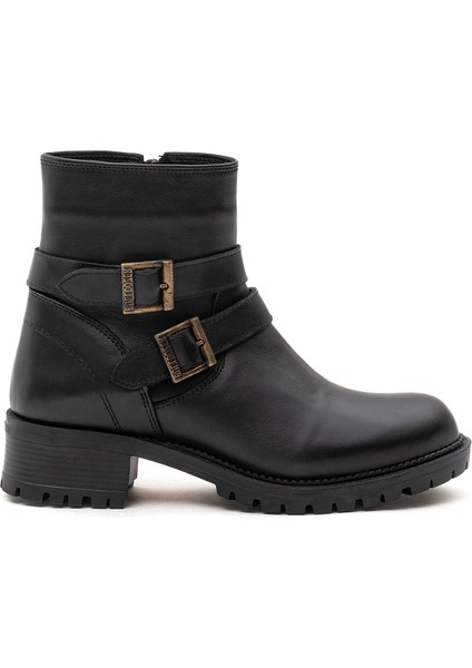 Deri Siyah Kadın Bot BUL-260508