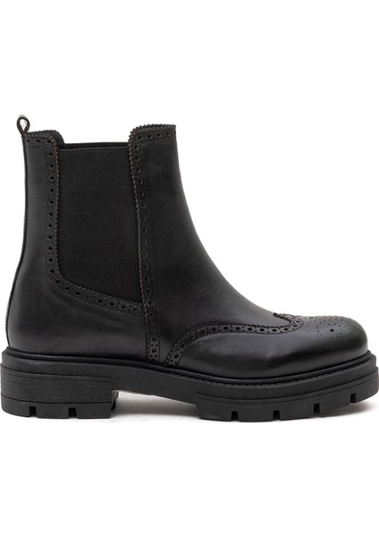 Deri Siyah Kadın Bot BUL-260616