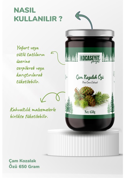 Kocaseyit Çam Kozalak Özü 650 g – Türkiye Üretimi, Doğal Vitamin-Mineral Kaynağı ve Eşsiz Aromasıyla Sağlıklı Tat indirimleri