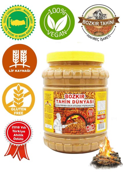 Bozkır Tahin Dünyası Kepekli Doğal Tahin 1900 g – Lif Açısından Zengin, Besleyici Susam Ezmesi fiyatları